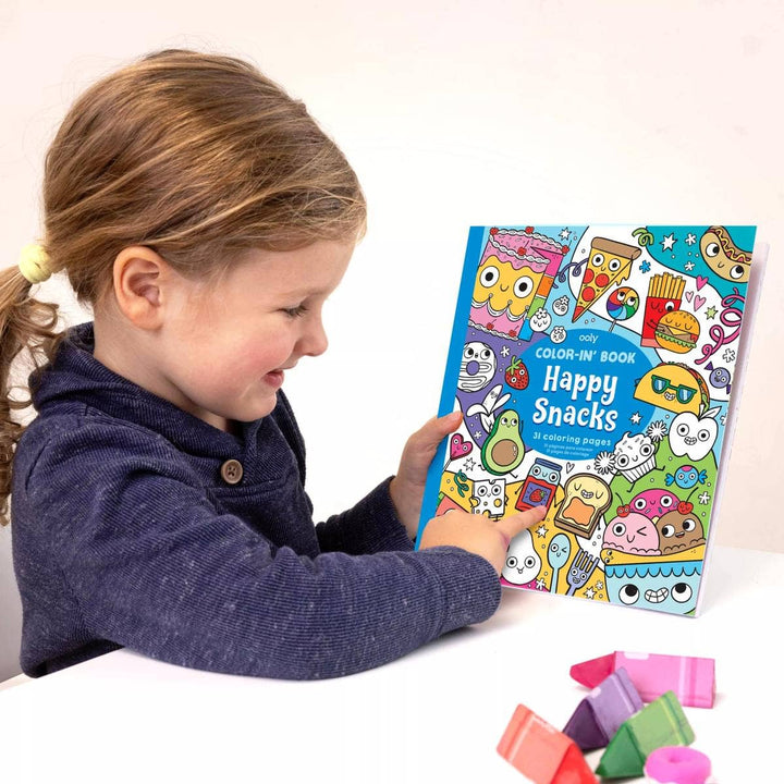 ooly Color-in' Book Happy Snacks model girl