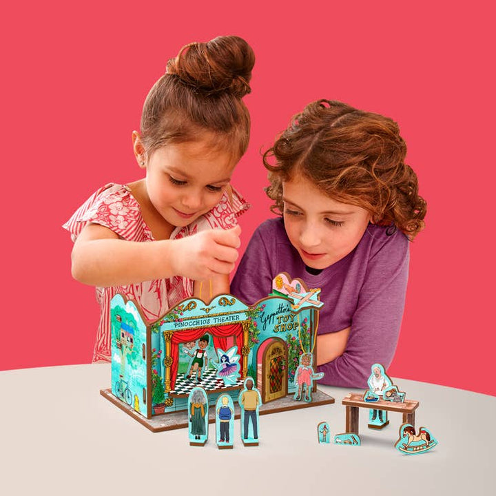 Pinnochio's Puppet Theater Book and Playset model