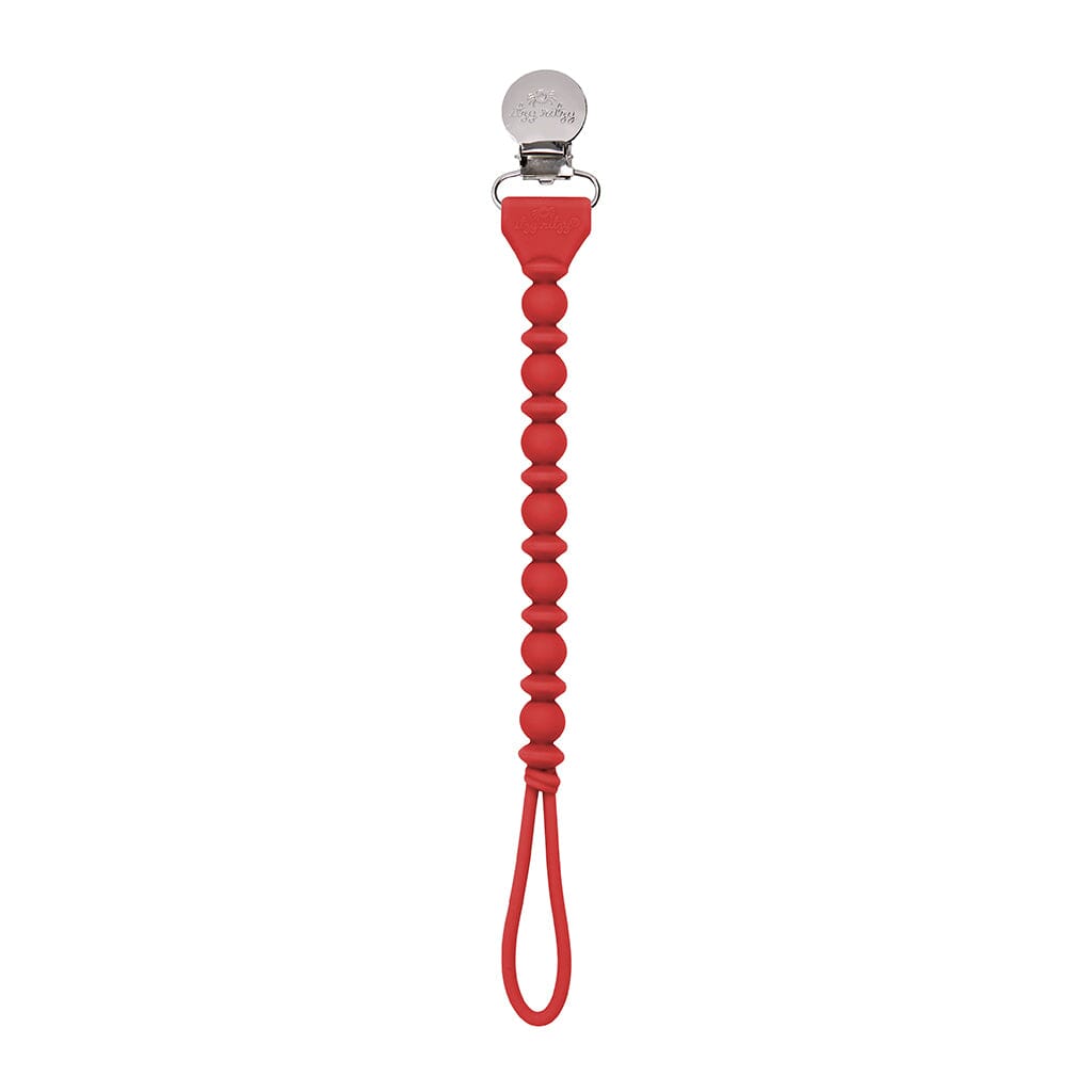 Itzy Ritzy Sweetie Strap Pacifier Clip in Woodland Berry
