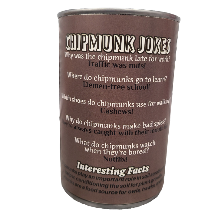 Peanut Canned Chipmunk can back