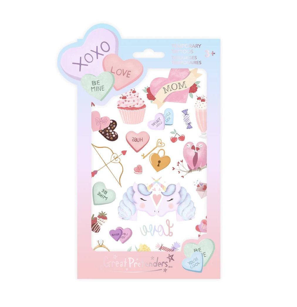 Candy Hearts Valentine Tattoos