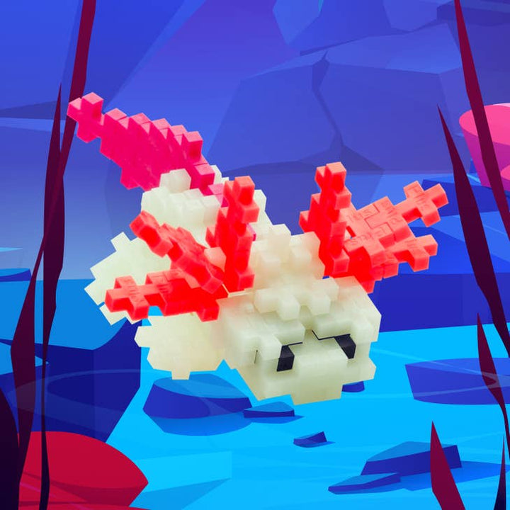 Plus Plus Tube Axolotl assembled