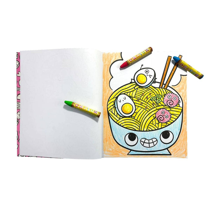 ooly Color-in' Book Happy Snacks inside