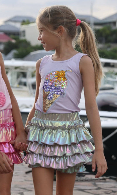 Lola + The Boys Beaded Gem Ice-cream Tank model