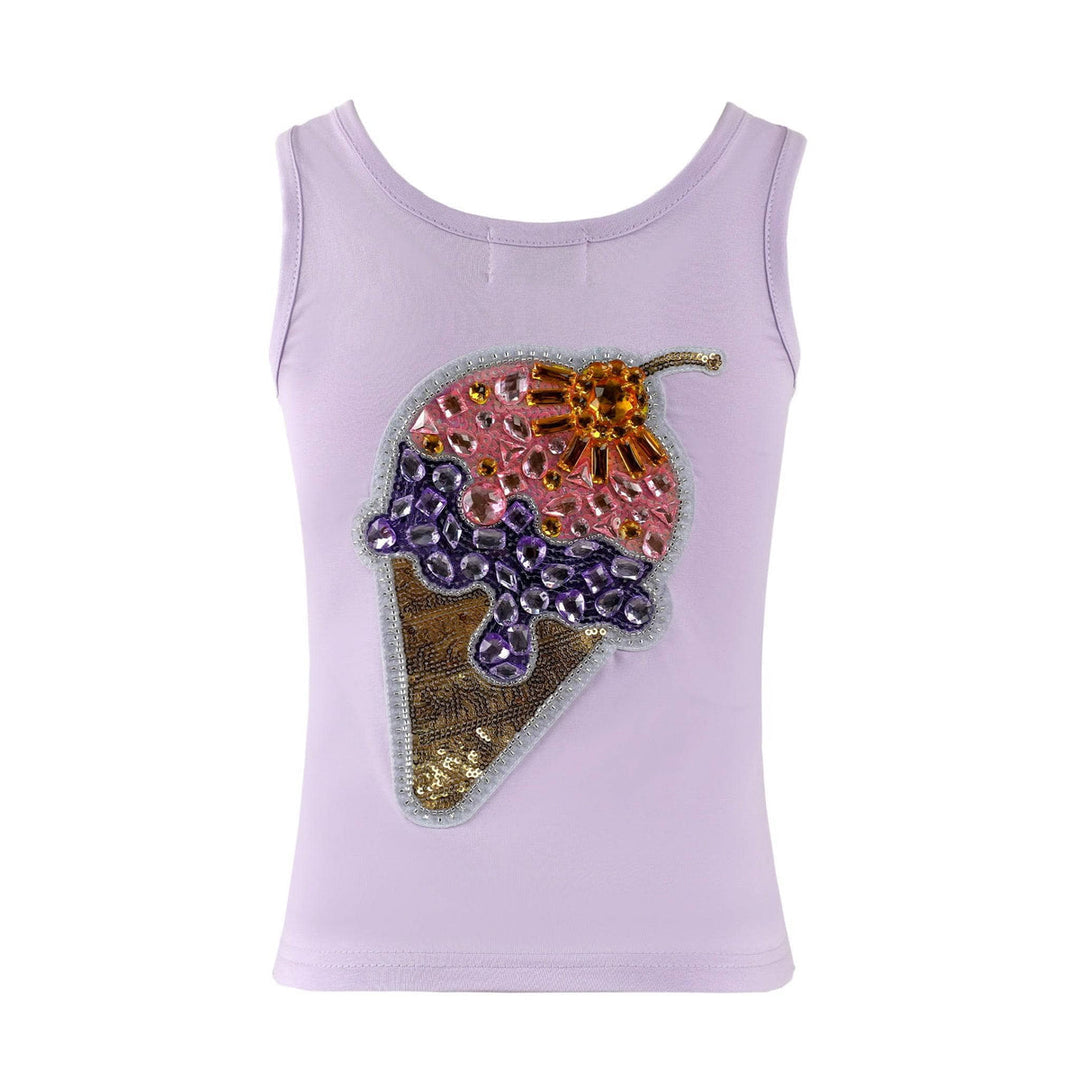 Lola + The Boys Beaded Gem Ice-cream Tank