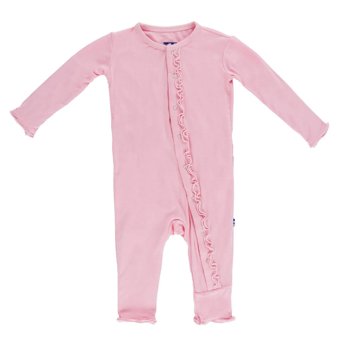 Kickee Pants Lotus Solid Ruffle Muffin Coveralls