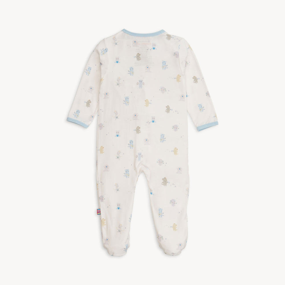 Magnetic Me Blue Baby Beats Footie back