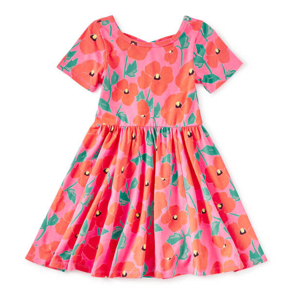 Tea Collection Colorblock Metallic Stars Ballet Dress detail – Maya Papaya  and Tony Macarony