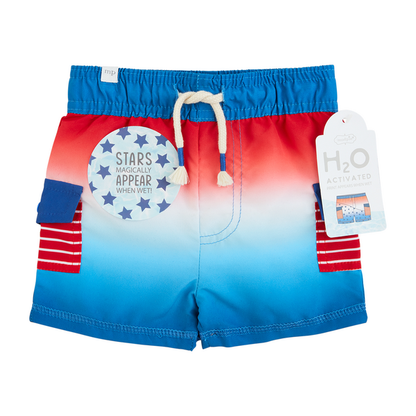 Mudpie Stars Color Change Swim Trunks with tags