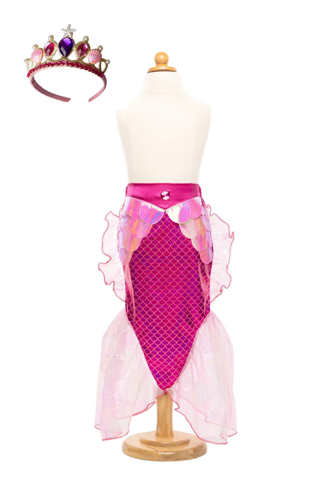 Great Pretenders Mermaid Glimmer Pink Skirt and Headband Set