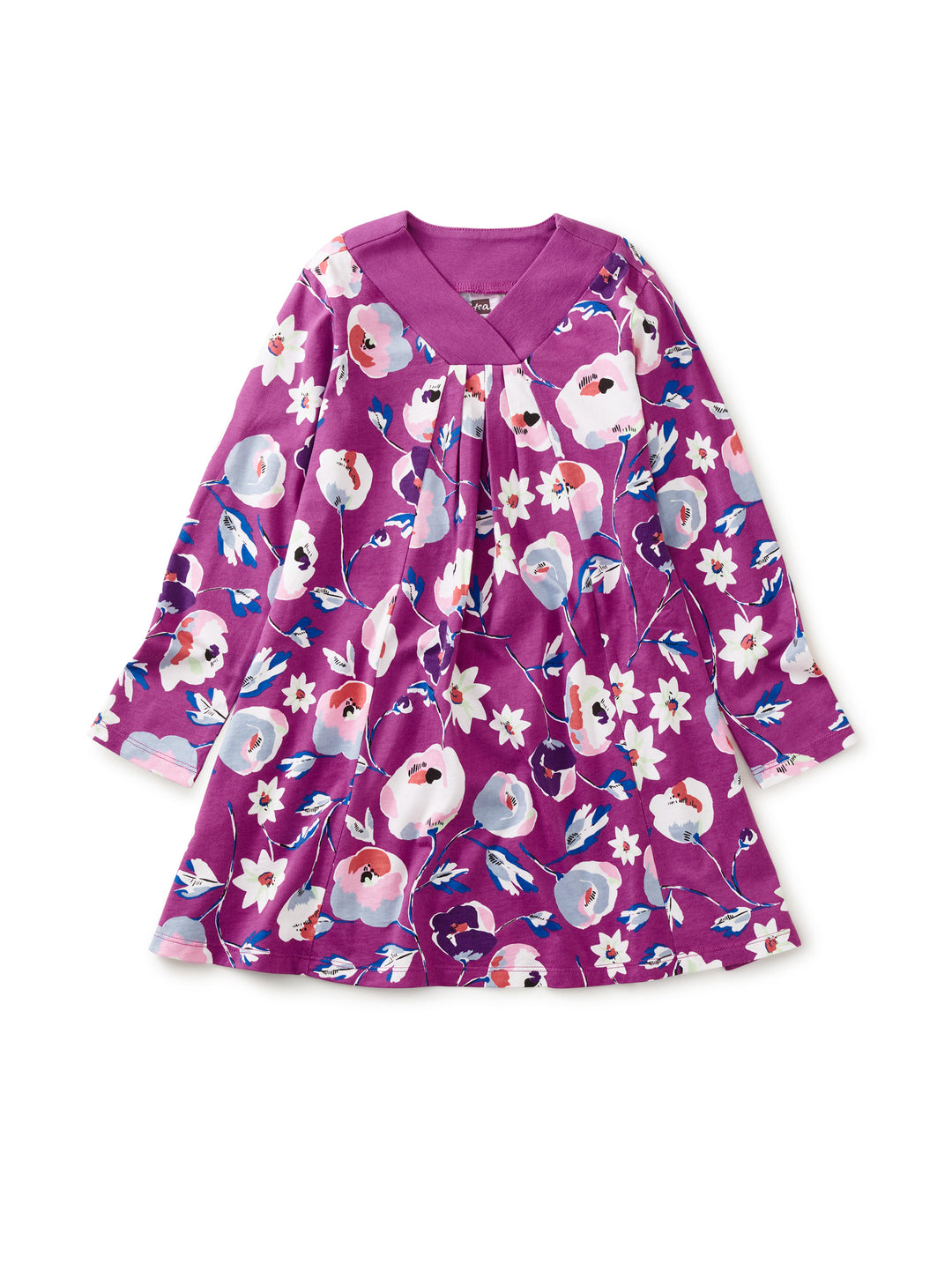 Tea Collection Riko Trapeze Dress in Swedish Flowers