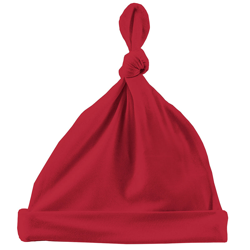 KIckee Pants Knot Hat in Red Ribbon