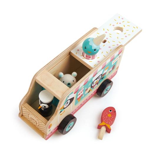Tender Leaf Toys Penguin Gelato Van top