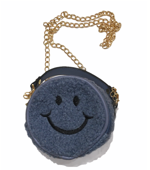 Smiley Face Purse in Blue