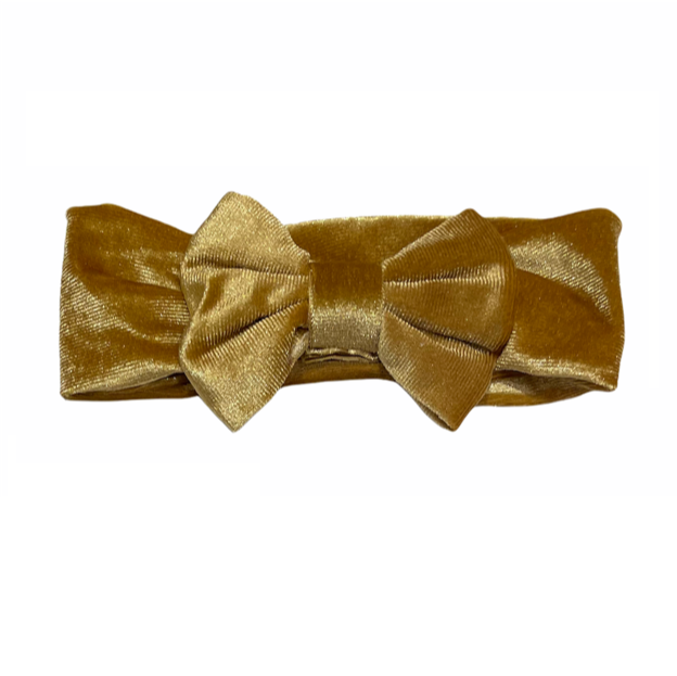 Velvet Headband in Gold