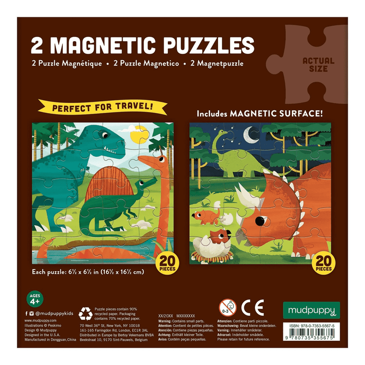 Magnetic Puzzle Mighty Dinosaurs back