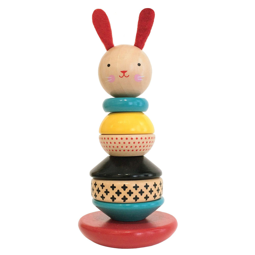 Petit Collage Modern Bunny Stacking Toy