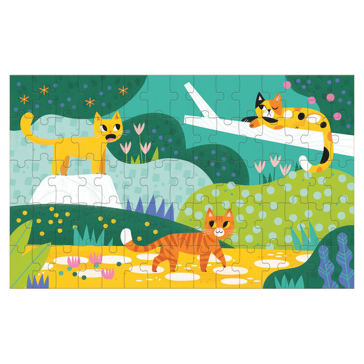 Cats Big and Small 75 Piece Lenticular Puzzle flat
