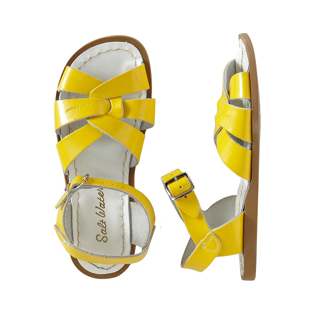 Saltwater Sandal in Yellow Shiny