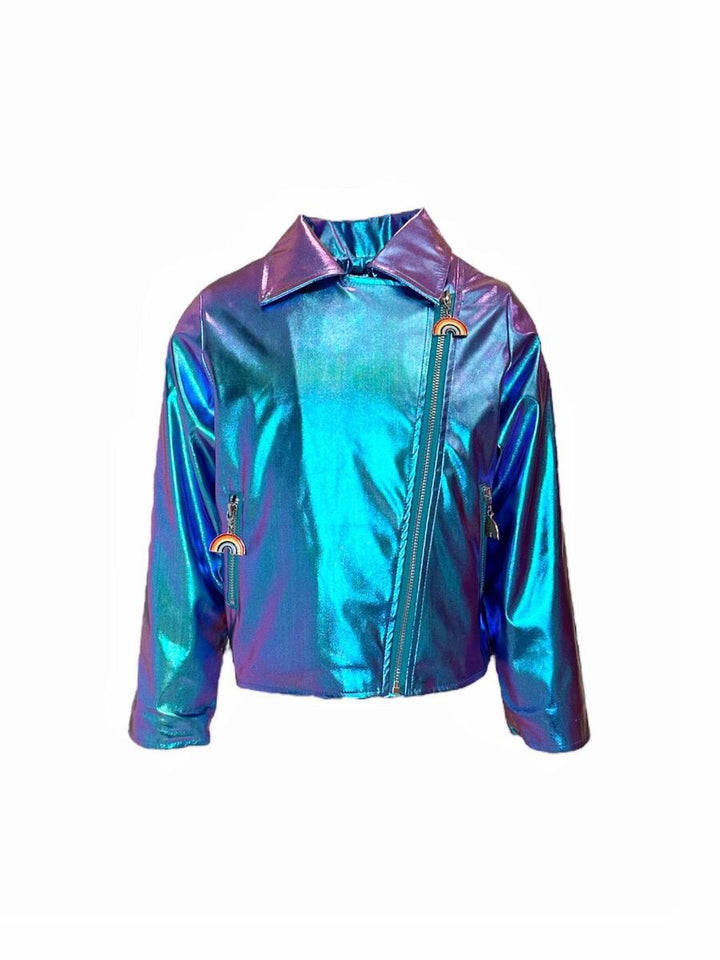 Lola + The Boys Metallic Rainbow Sky Jacket