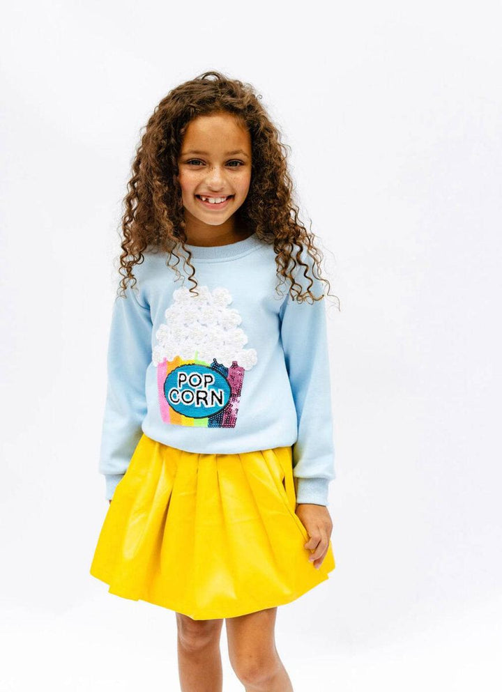 Lola + The Boys Pearls and Popcorn Sweatshirt model far