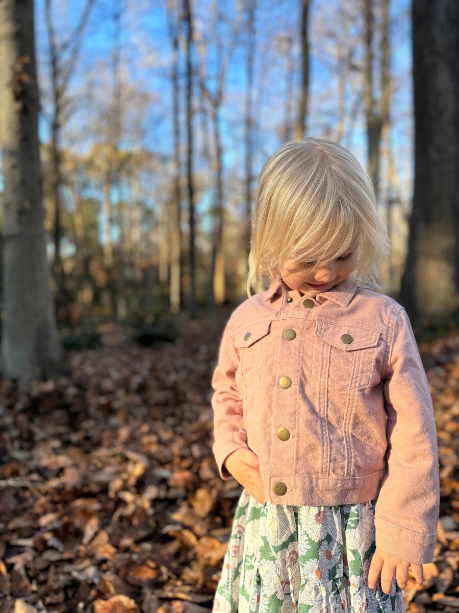 Vignette Wyatt Jacket in Pink Sunset  model closed