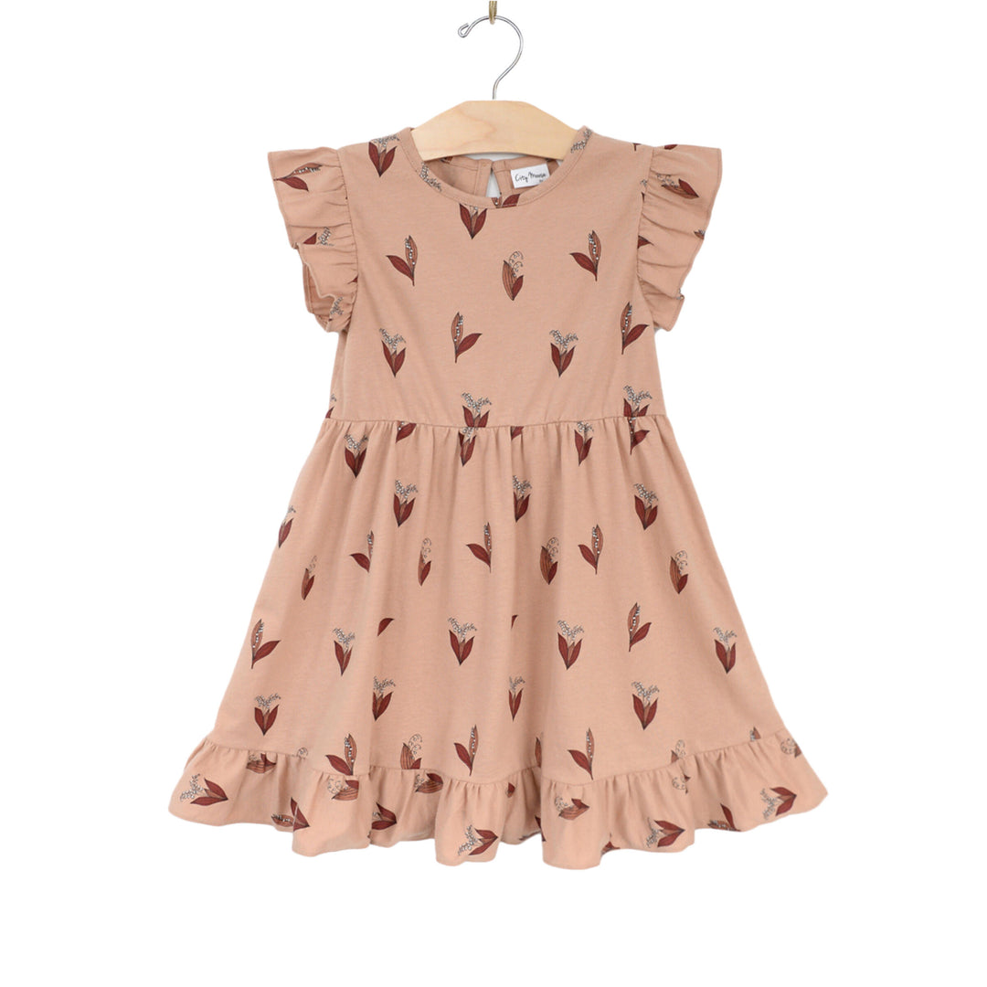 City Mouse Lily of the Valley Ruffle Dress