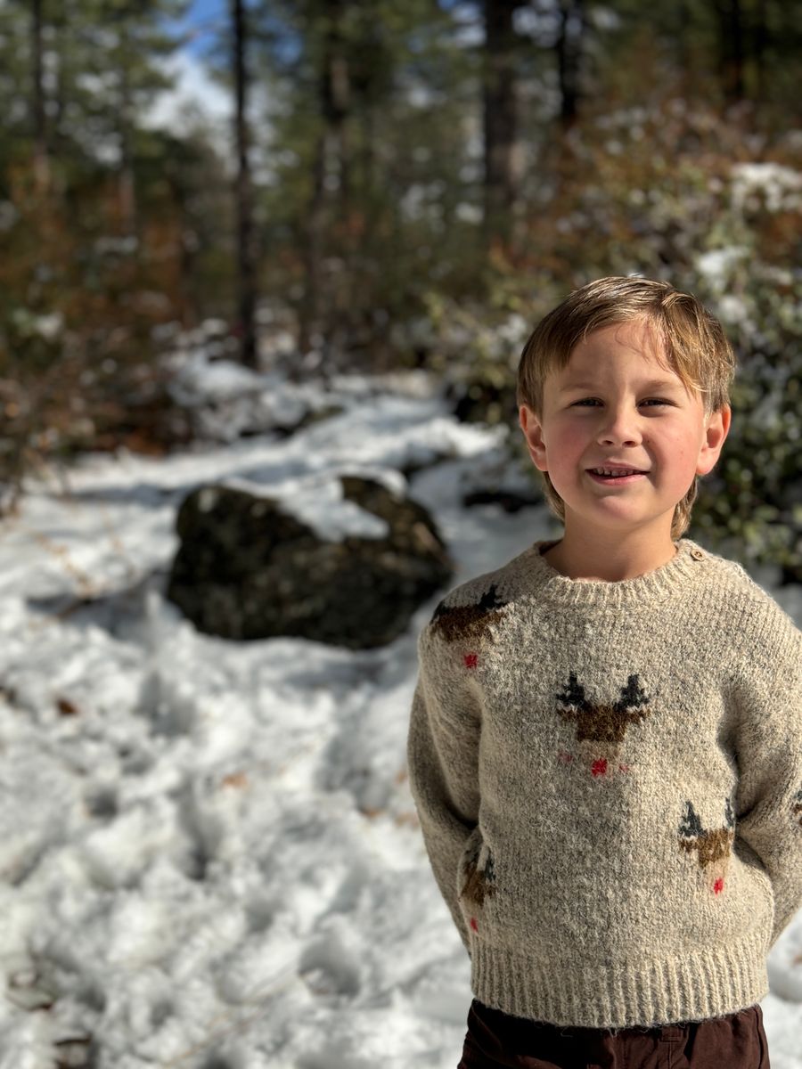Me and Henry Rudy Reindeer Sweater model 