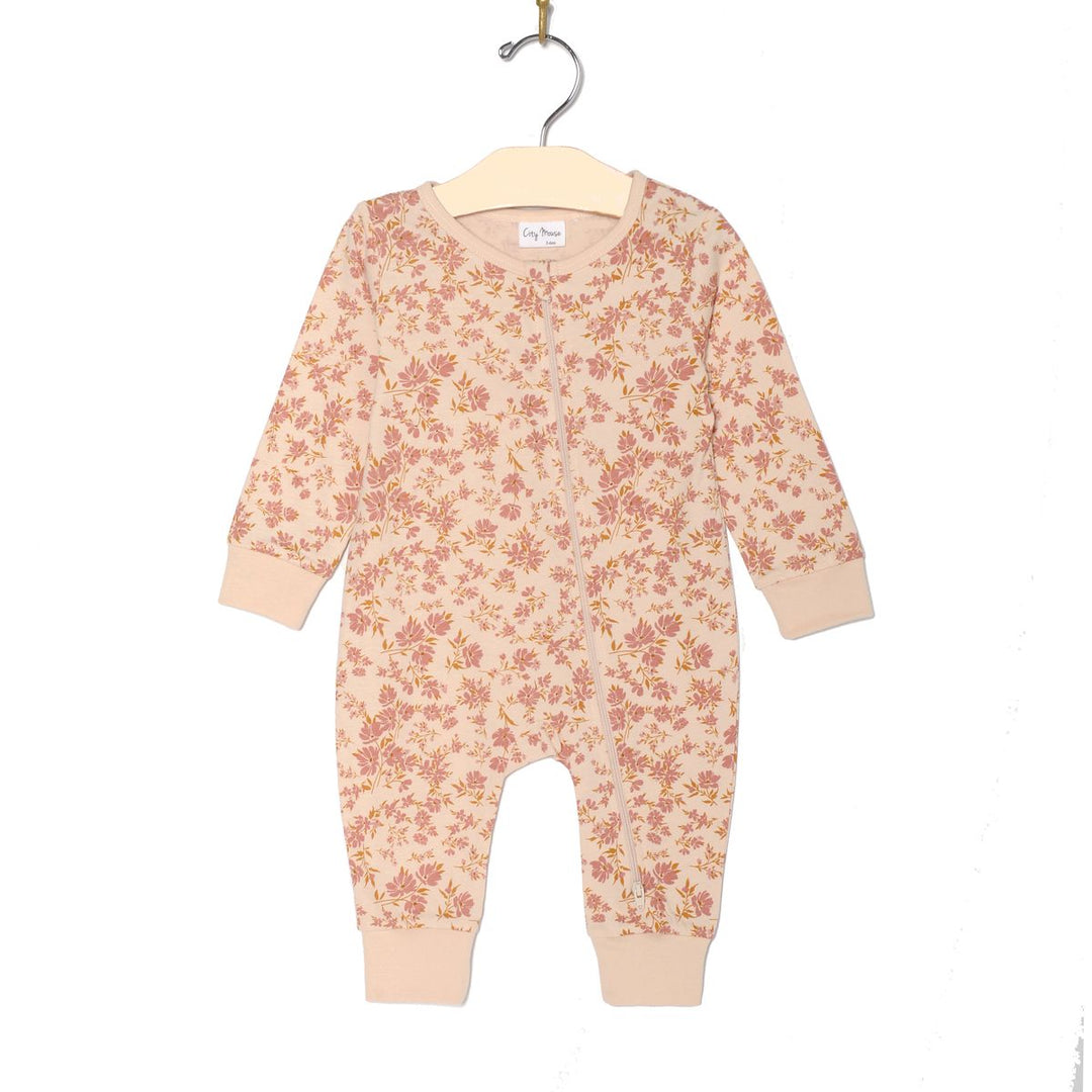 City Mouse Blush Floral Romper