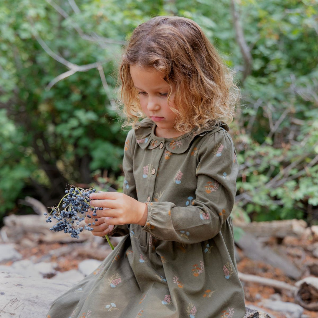 City Mouse Lichen Mushrooms Dress model berries