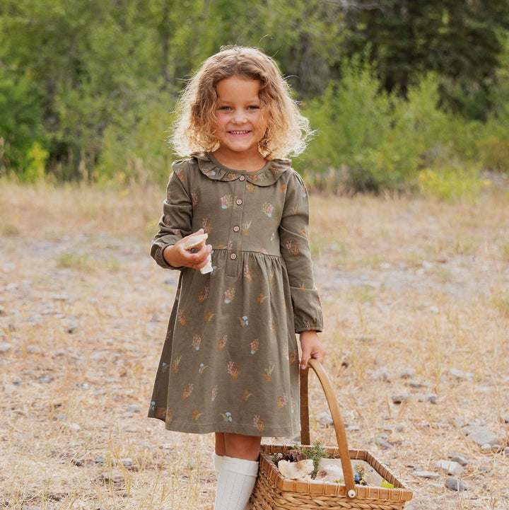 City Mouse Lichen Mushrooms Dress model blonde