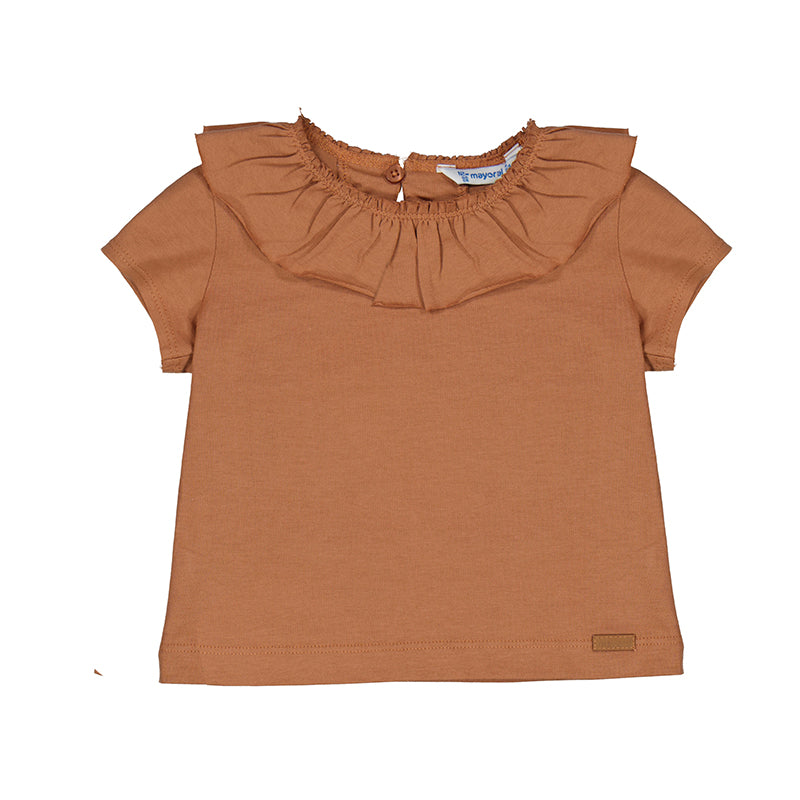 Mayoral Toffee Ruffle Top