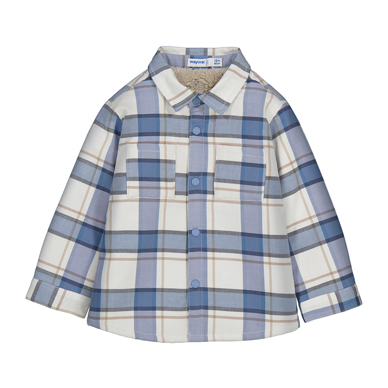 Mayoral Blue Plaid Shacket