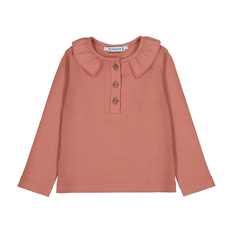 Mayoral Clay Ribbed Top