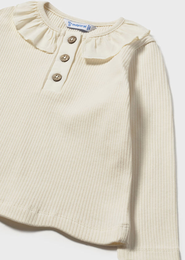 Mayoral Macchiato Ribbed Top detail