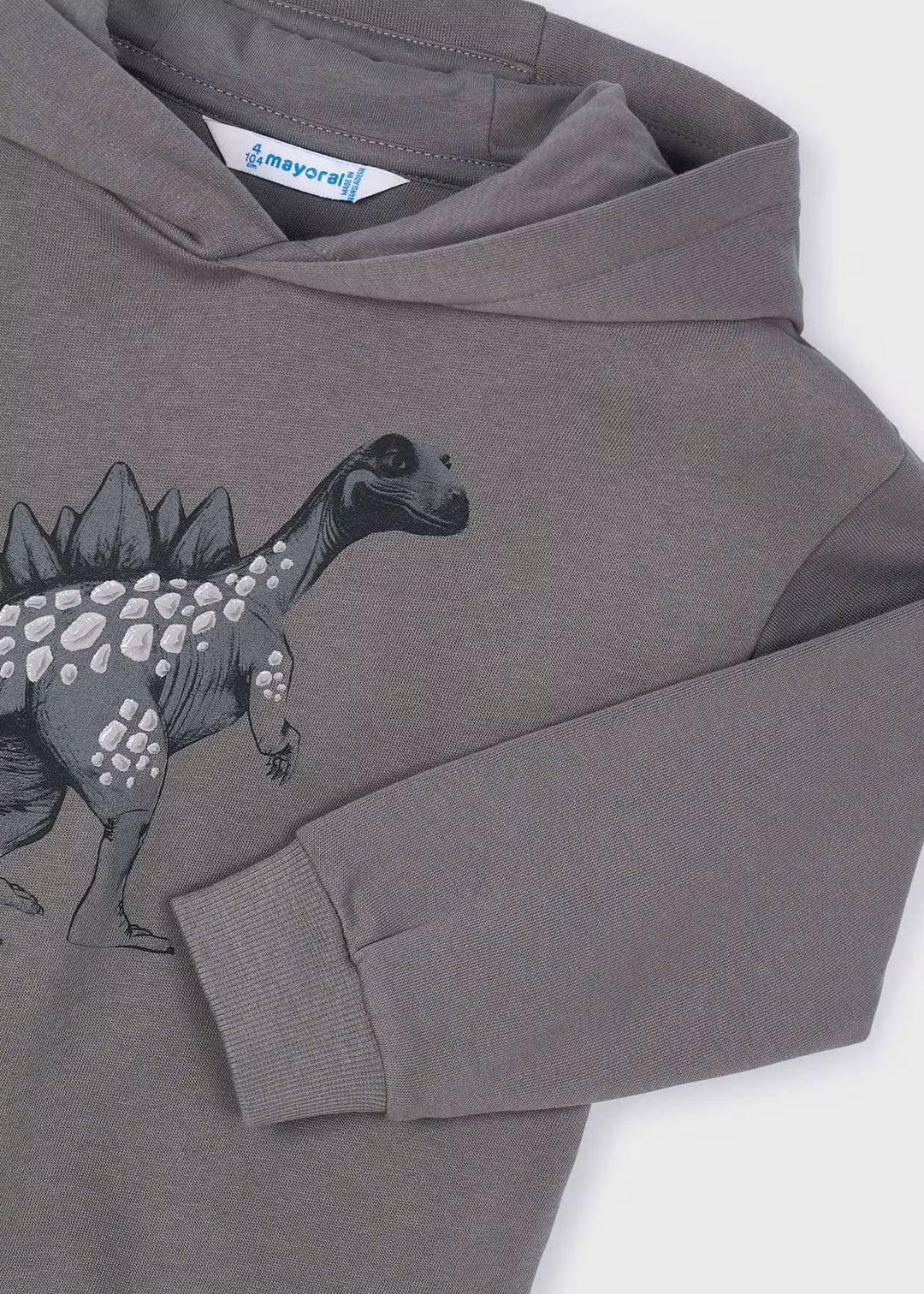 Mayoral Embossed Dino Hoodie detail