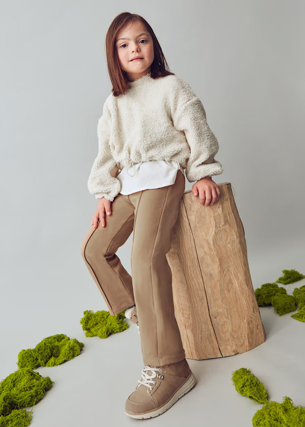 Mayoral Camel Fleece Lined Pants model