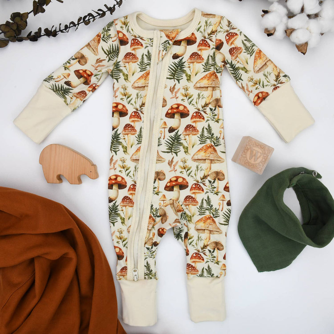 Earthy Mushrooms 2-Way Zipper Sleeper