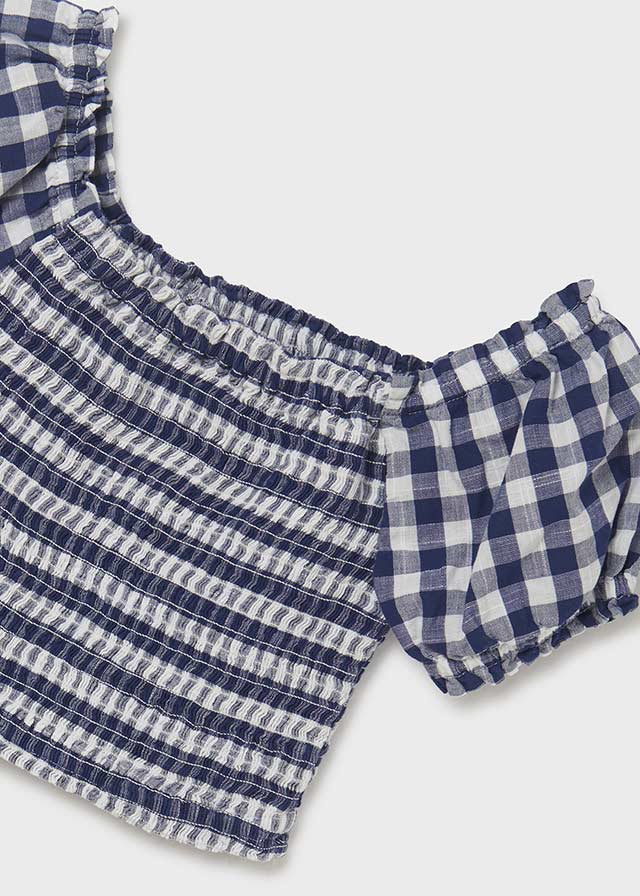 Smocked Gingham Top