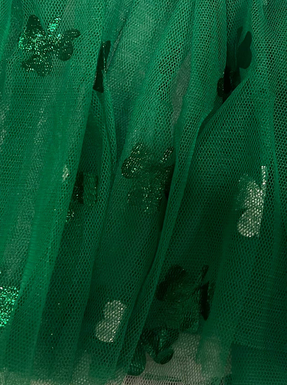 Green Shamrock Tutu detail