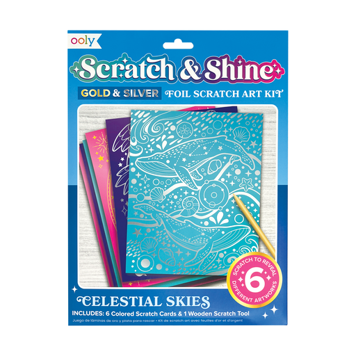Ooly Scratch & Shine Scratch Cards - Celestial Skies