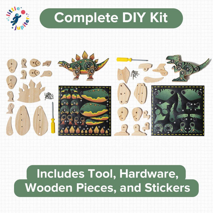 Little Jupiter Dinosaur Madness DIY Kit pieces