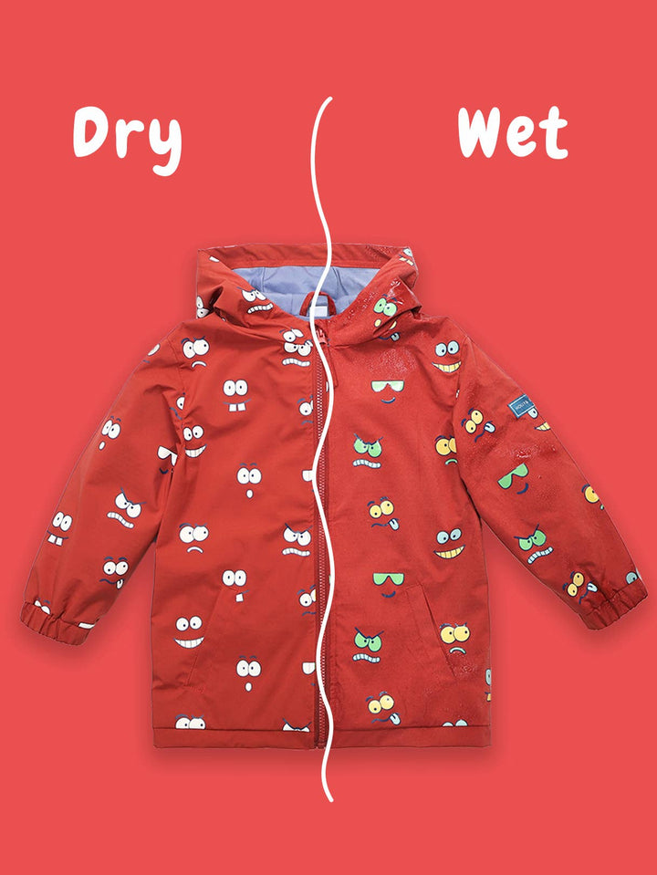 Holly & Beau Red Eyes and Faces Color Changing Raincoat