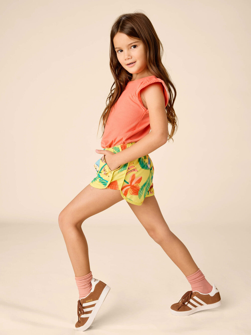 Tea Collection Sunset Pink Pom Pom Top model