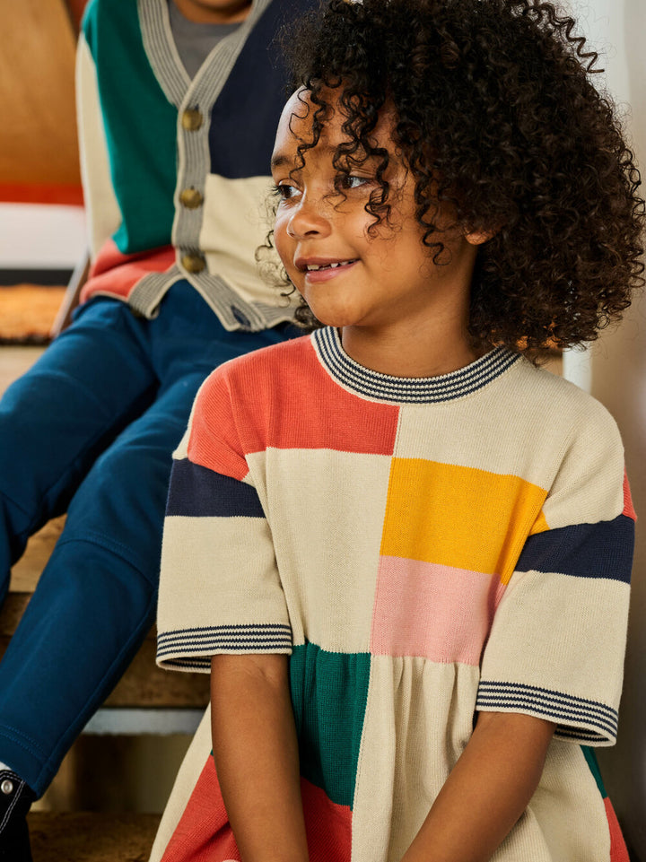 Tea Collection Colorblock Sweater Dress model upper