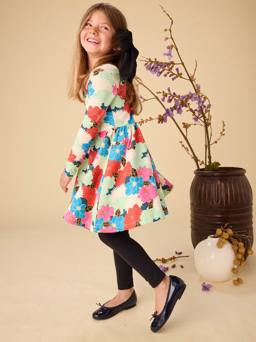 Tea Collection Peonies & Chrysanthemums Ballet Dress model