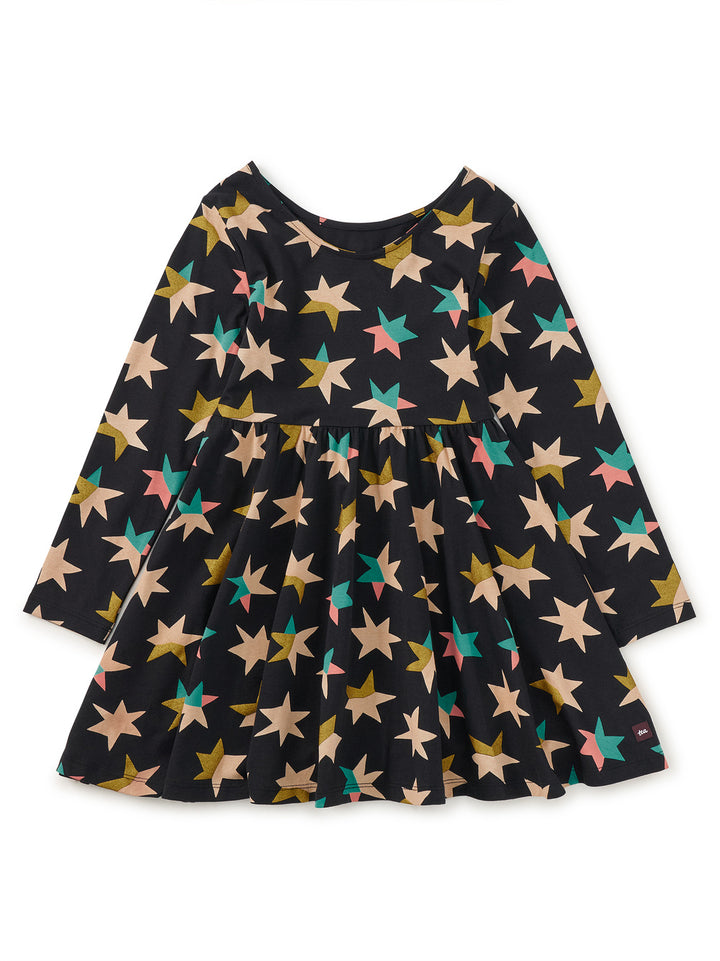 Tea Collection Colorblock Metallic Stars Ballet Dress detail back