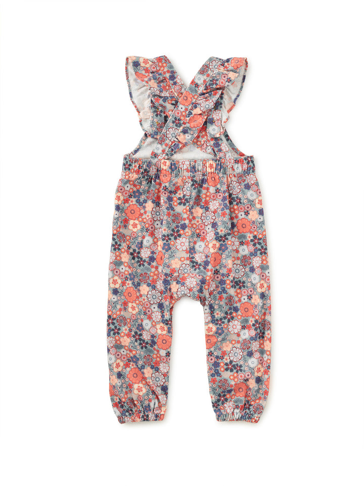 Japanese Mini Floral Overalls back