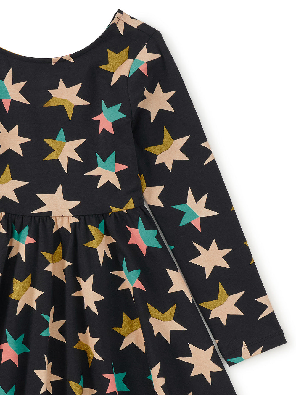 Tea Collection Colorblock Metallic Stars Ballet Dress detail