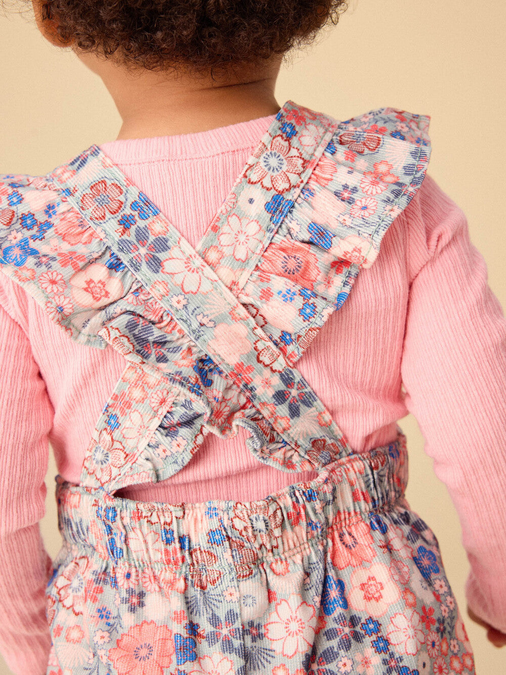 Tea Collection Japanese Mini Floral Overalls model back